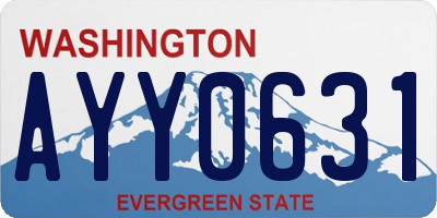 WA license plate AYY0631