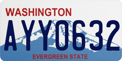 WA license plate AYY0632