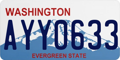 WA license plate AYY0633