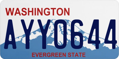 WA license plate AYY0644