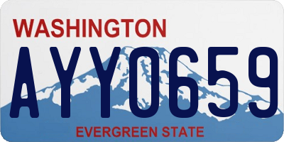 WA license plate AYY0659