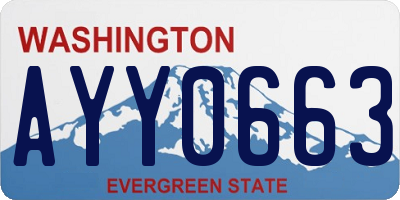 WA license plate AYY0663