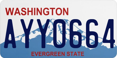 WA license plate AYY0664