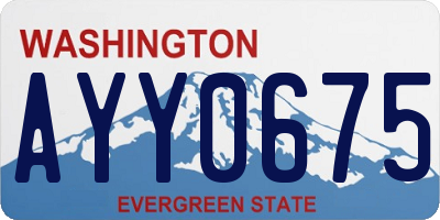 WA license plate AYY0675