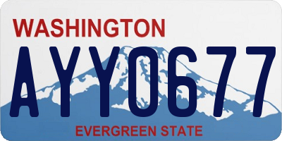 WA license plate AYY0677