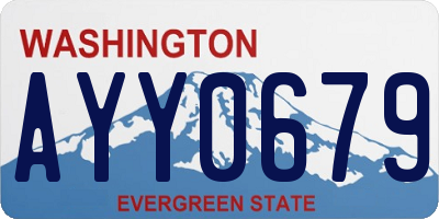 WA license plate AYY0679