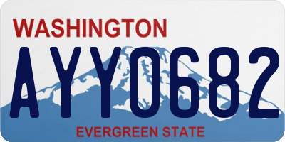 WA license plate AYY0682