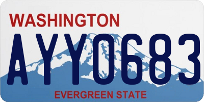 WA license plate AYY0683