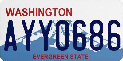 WA license plate AYY0686