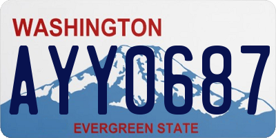 WA license plate AYY0687