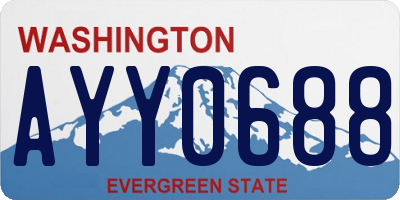 WA license plate AYY0688