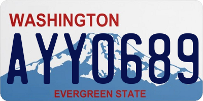 WA license plate AYY0689