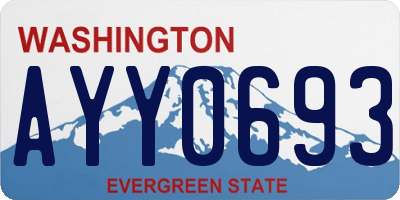 WA license plate AYY0693