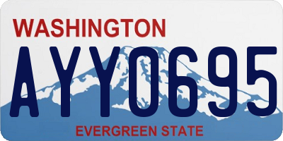 WA license plate AYY0695