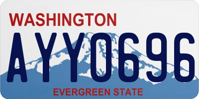 WA license plate AYY0696