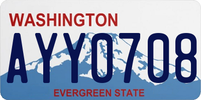 WA license plate AYY0708