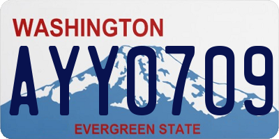 WA license plate AYY0709