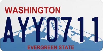 WA license plate AYY0711