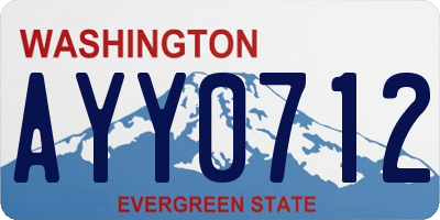 WA license plate AYY0712