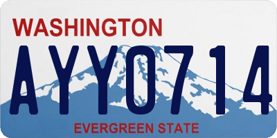 WA license plate AYY0714