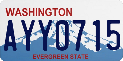 WA license plate AYY0715