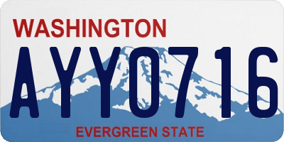 WA license plate AYY0716