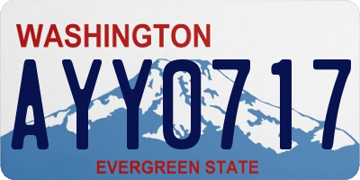 WA license plate AYY0717