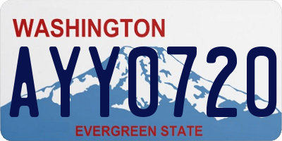 WA license plate AYY0720