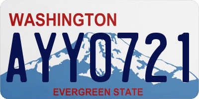 WA license plate AYY0721