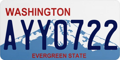 WA license plate AYY0722