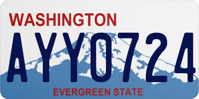 WA license plate AYY0724