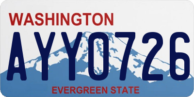 WA license plate AYY0726