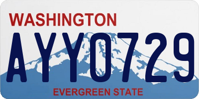 WA license plate AYY0729