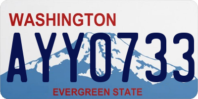 WA license plate AYY0733