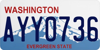 WA license plate AYY0736