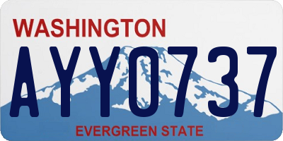 WA license plate AYY0737