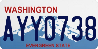 WA license plate AYY0738