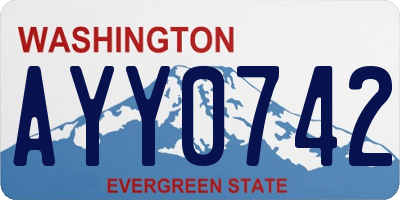 WA license plate AYY0742