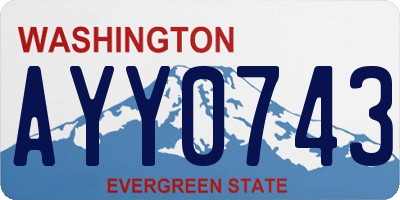 WA license plate AYY0743