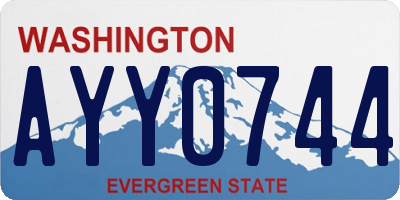 WA license plate AYY0744