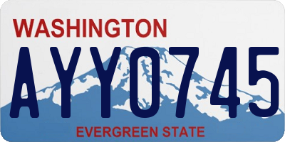 WA license plate AYY0745