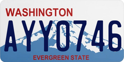 WA license plate AYY0746