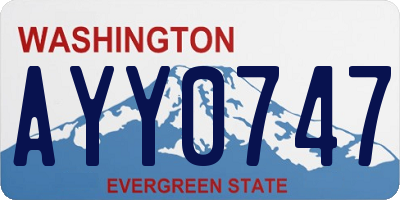 WA license plate AYY0747