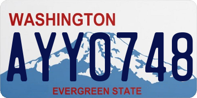 WA license plate AYY0748