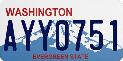 WA license plate AYY0751