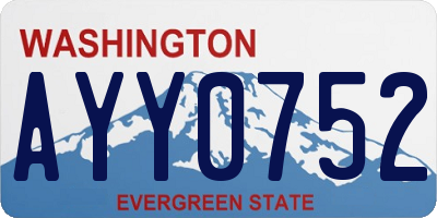 WA license plate AYY0752