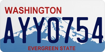 WA license plate AYY0754