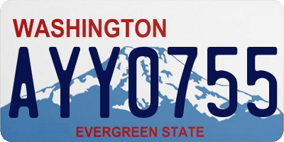 WA license plate AYY0755