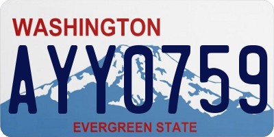 WA license plate AYY0759