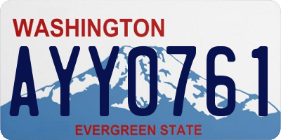 WA license plate AYY0761